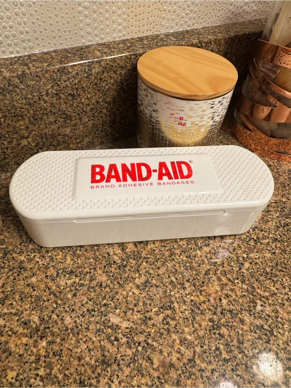 White Plastic First Aid Storage Box with‎ Red Logo